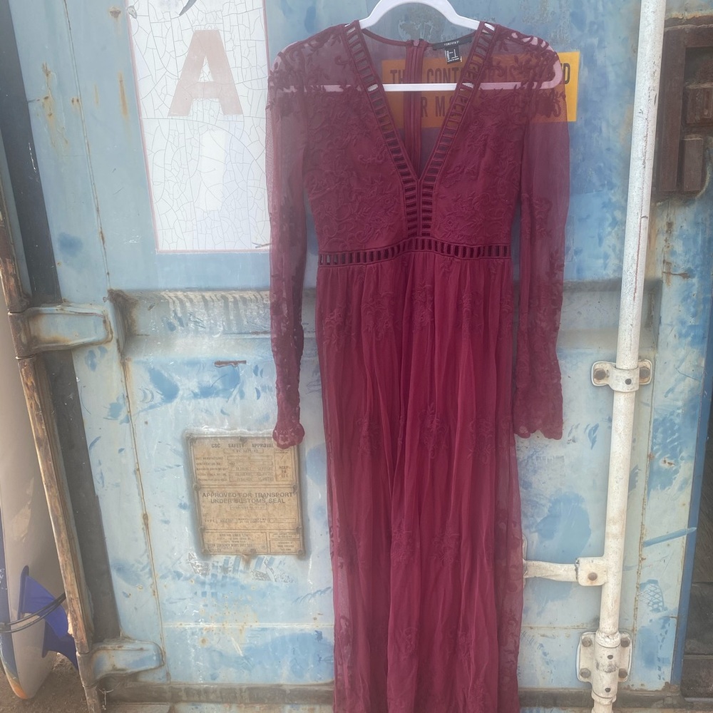 Long dress. Great for weddings